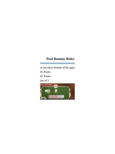Choosing Between Points and Pool Rummy Formats