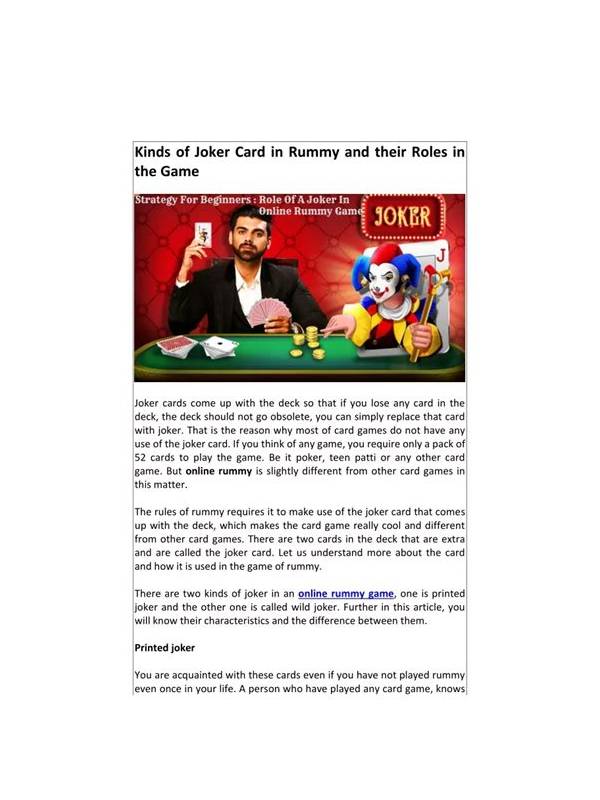 Rummy Card Roles: From Anchor to Passenger