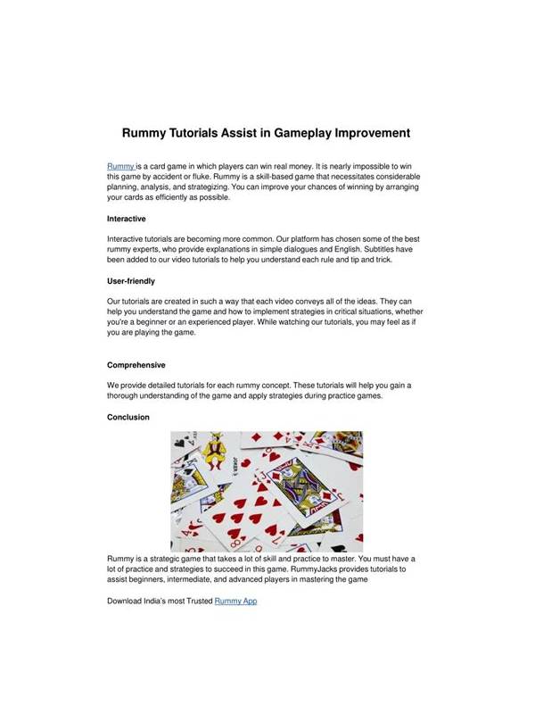 Rummy Tips: Measure Improvement by Fewer Forced Discards