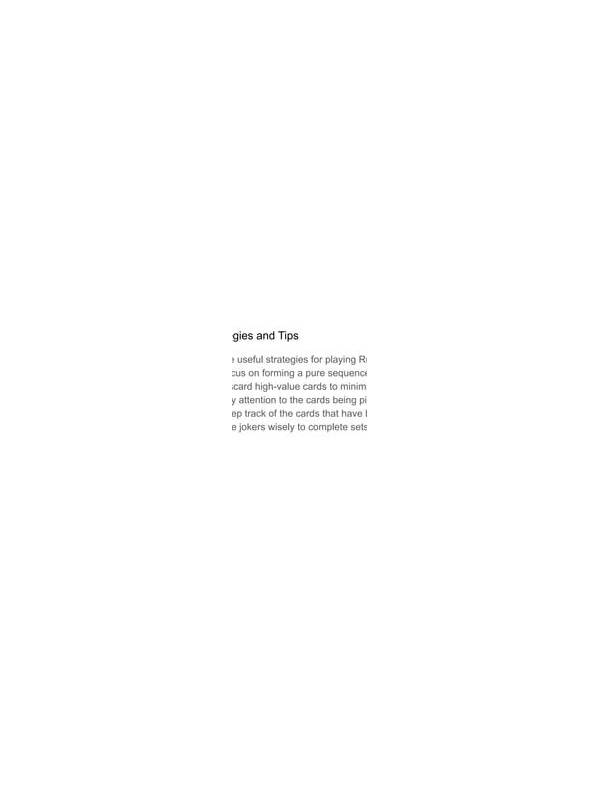 Rummy Tips: Separate a Useful Card From a Useful Position